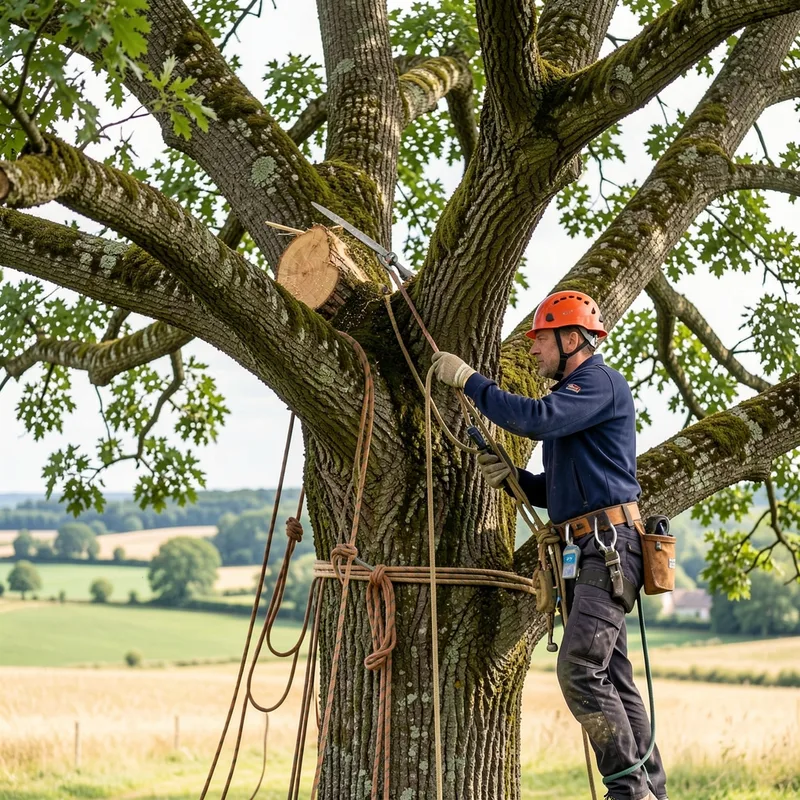 Comparaison entre un arbre taillé en douceur et un arbre étêté